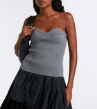 Jil Sander Wool-blend bustier top