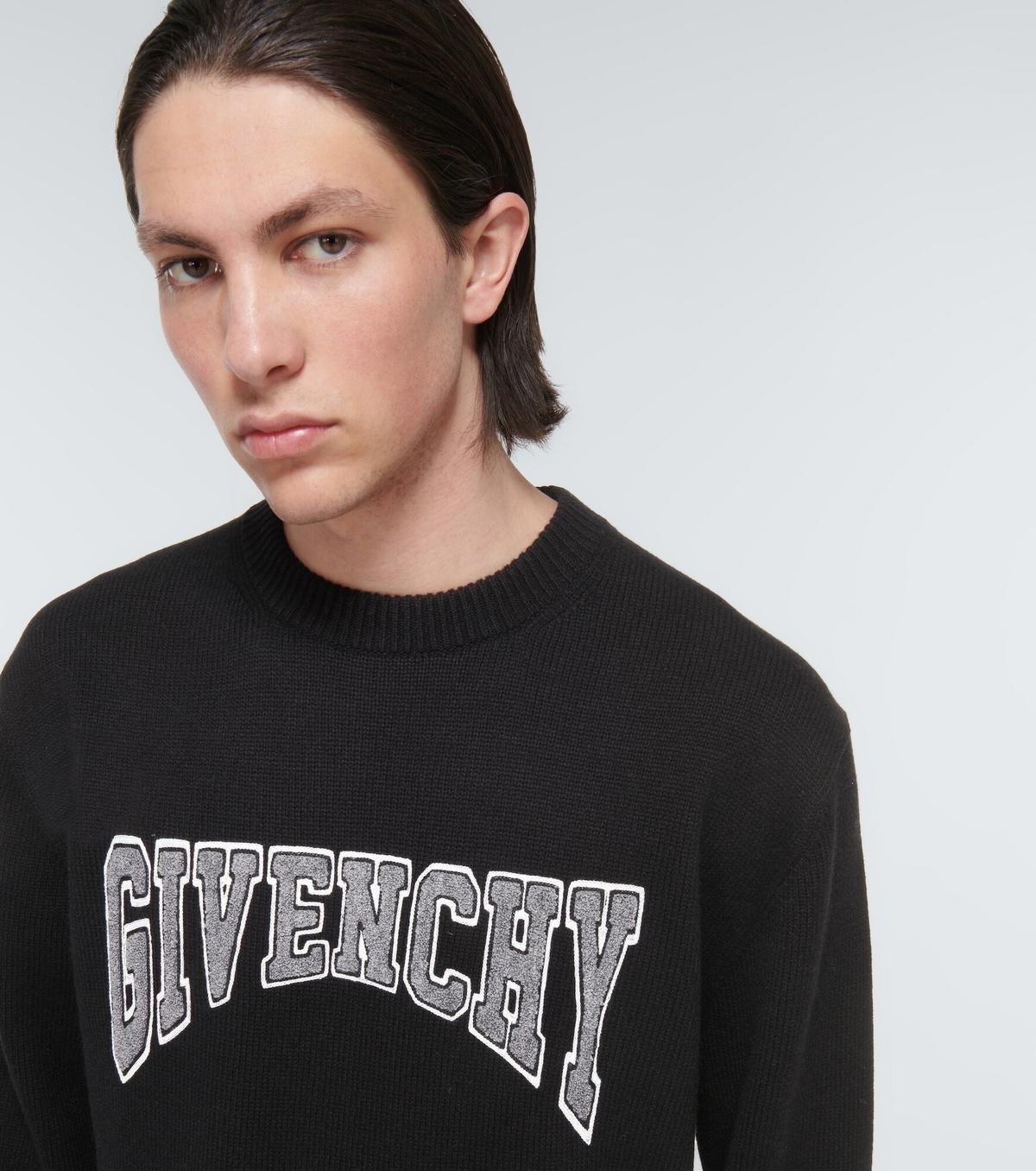 【関税・送料込み】GIVENCHY SWEATSHIRTS BLACK WOOL SWEATSHIRT Givenchy Wool Sweatshirt Sweater Black Red S ref.1698883
