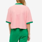 Adidas Women's Adicolor 70s Oversized Logo T-Shirt in Super Pop