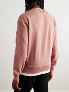 C.P. Company - Logo-Appliquéd Brushed Cotton-Jersey Sweatshirt - Pink