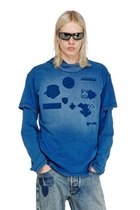 Diesel T-shirt with shadow-effect patches - T-Shirts - Man -