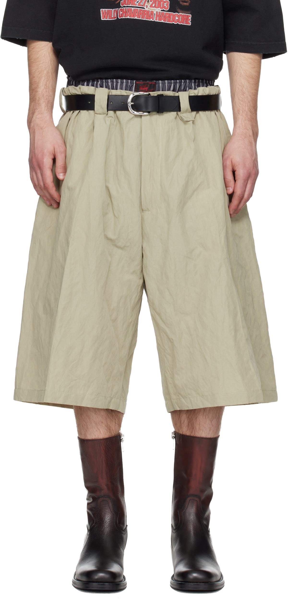 WILLY CHAVARRIA Khaki Toluca Shorts