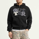 Butter Goods Men's Patchwork Zip Hoodie in Black