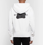 Helmut Lang - Printed Loopback Cotton-Jersey Hoodie - Men - White