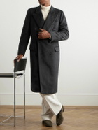 UMIT BENAN B - Posillipo Double-Breasted Brushed Cashmere Coat - Gray