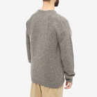 Universal Works Men's Loose Pocket Crew Knit in Fleck Grey