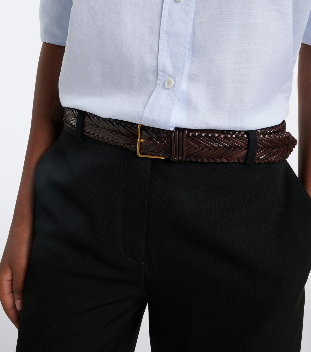The Row Fisherman woven leather belt