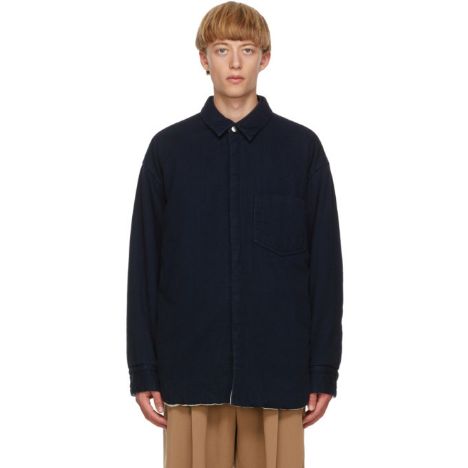 Photo: Jil Sander Blue Denim Padded Shirt