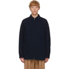 Jil Sander Blue Denim Padded Shirt