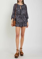 Isabel Marant Maelly Printed Silk Shorts Black