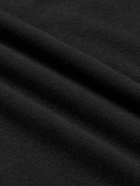 Hemen Biarritz - Harri Slim-Fit Organic Cotton-Jersey Henley Pyjama T-Shirt - Black