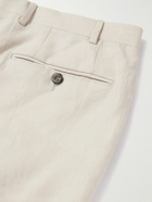 Canali - Slim-Fit Straight-Leg Linen Suit Trousers - Gray