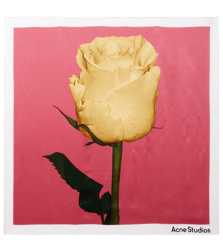 Photo: Acne Studios Floral silk satin scarf
