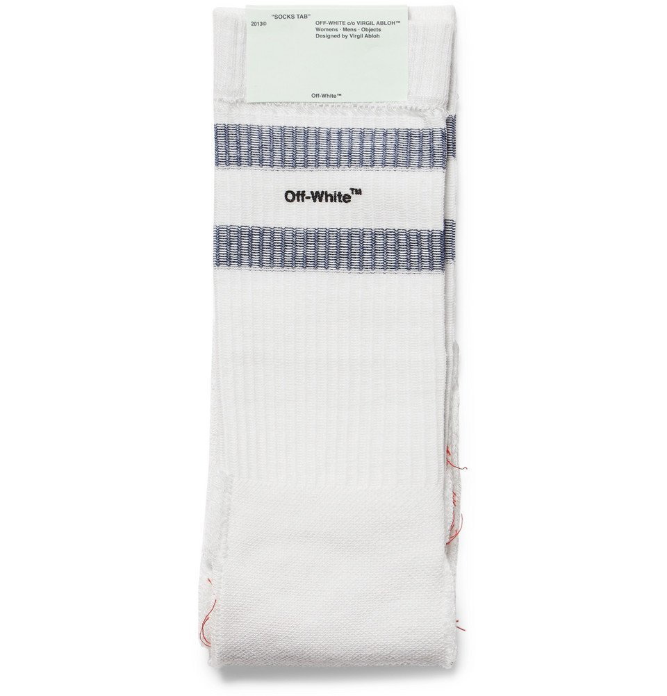 Off-White c/o Virgil Abloh Logo-jacquard Cotton Socks in White