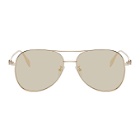 Alexander McQueen Gold Pilot Sunglasses