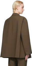 The Frankie Shop Brown Bea Boxy Blazer