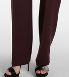 McQueen Wool grain de poudre straight pants
