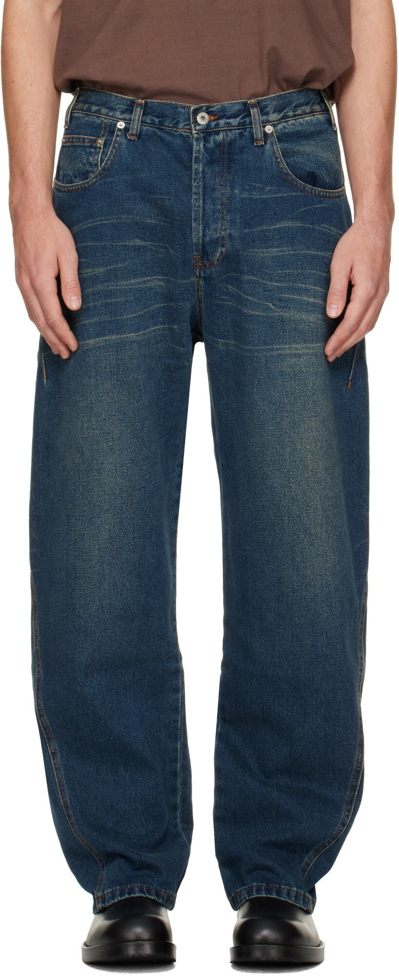 Edward Cuming Blue Side-Dart Jeans