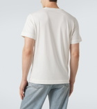 Moncler Leather-trimmed cotton jersey T-shirt