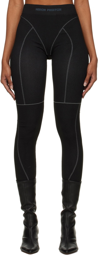 Photo: Heron Preston Black Seamless Leggings