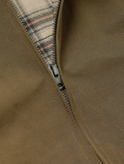 FrizmWORKS - Buddy Cropped Cotton-Blend Twill Harrington Jacket - Brown