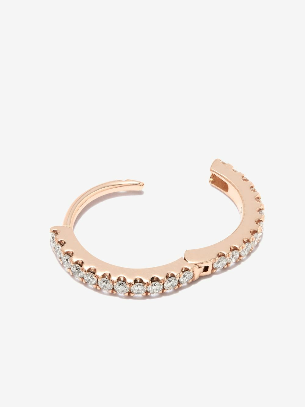 MARIA TASH 18K Rose Gold Eternity Diamond Hoop Earring