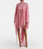 Blumarine Tiered chiffon minidress