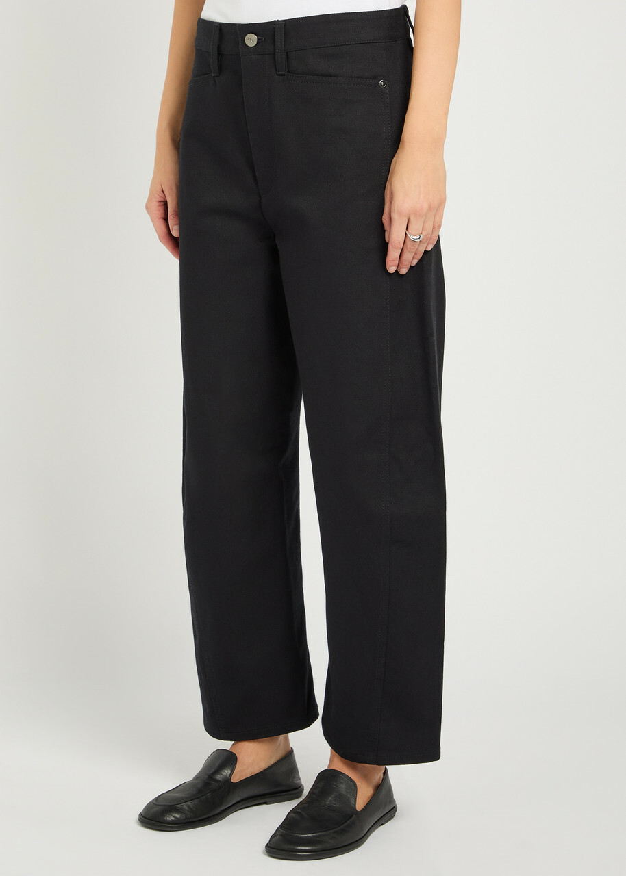 Maria Mcmanus Bow Crop Barrel-leg Jeans Black
