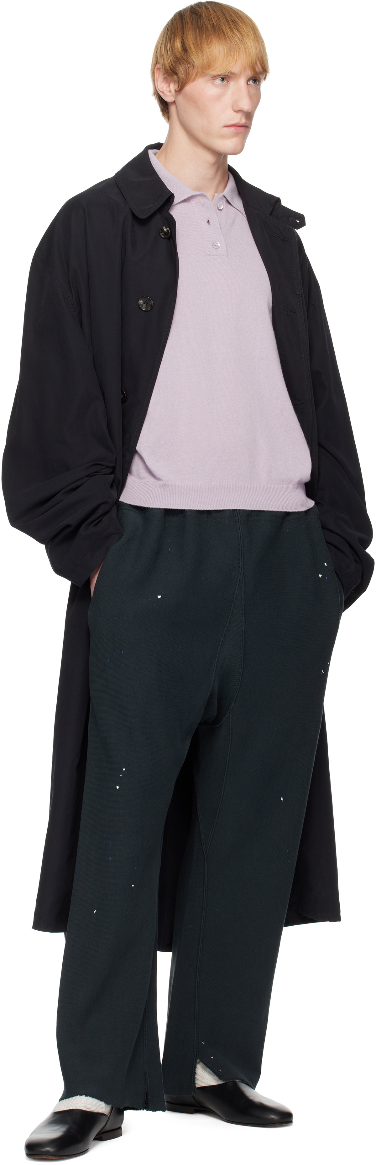 Maison Margiela Black Distressed Sweatpants