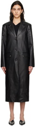 Han Kjobenhavn Black Slim Faux-Leather Jacket