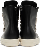 Rick Owens Black Zip Sneakers