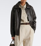 Yves Salomon Leather blouson jacket