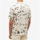 Soulland Men's Orson Shirt in Off White All Over Print
