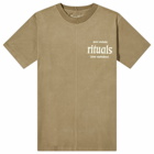 Space Available Men's Rituals T-Shirt in Plant Dyed Earth Dust