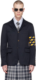 Thom Browne Navy 4-Bar Blazer