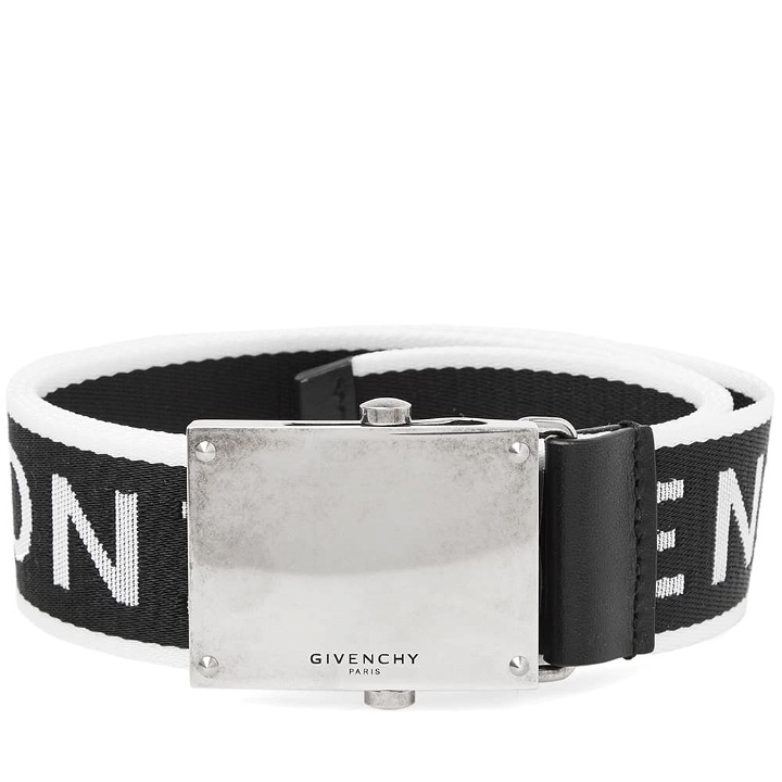 Photo: Givenchy 4G Logo Taping Belt Black & White