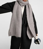 Loewe Anagram open-knit mohair-blend scarf
