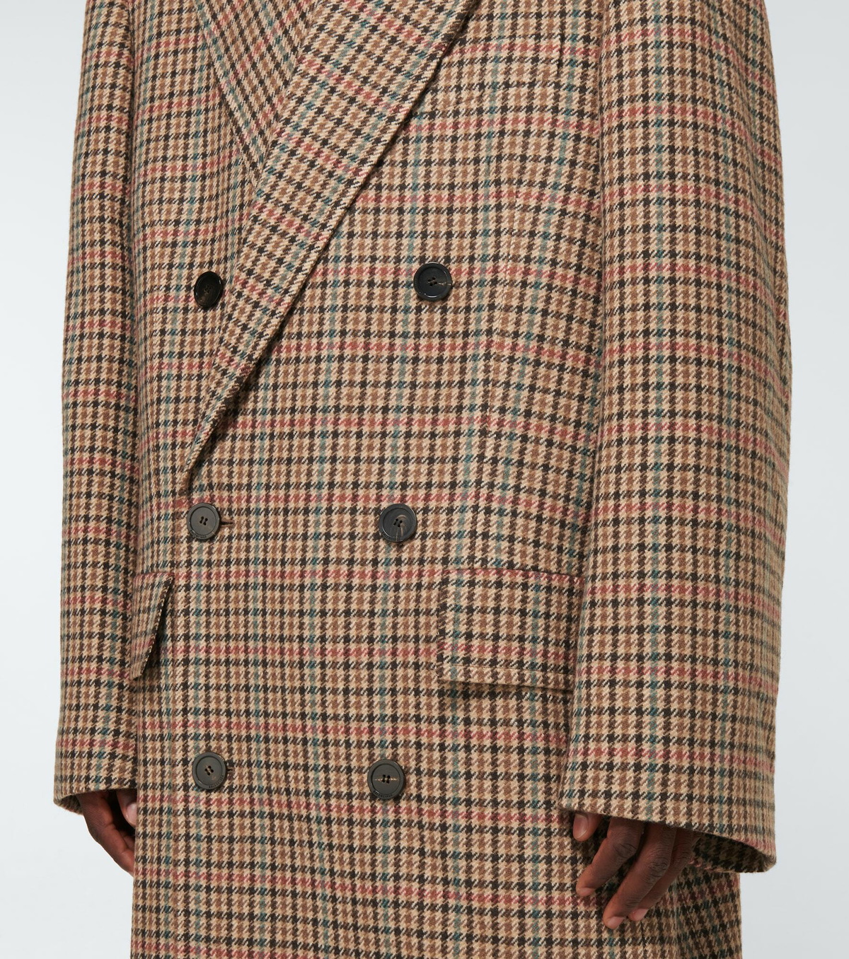 Balenciaga - Checked wool overcoat Balenciaga