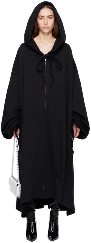 Photo: Abra Black Oversized Hoodie Midi Dress
