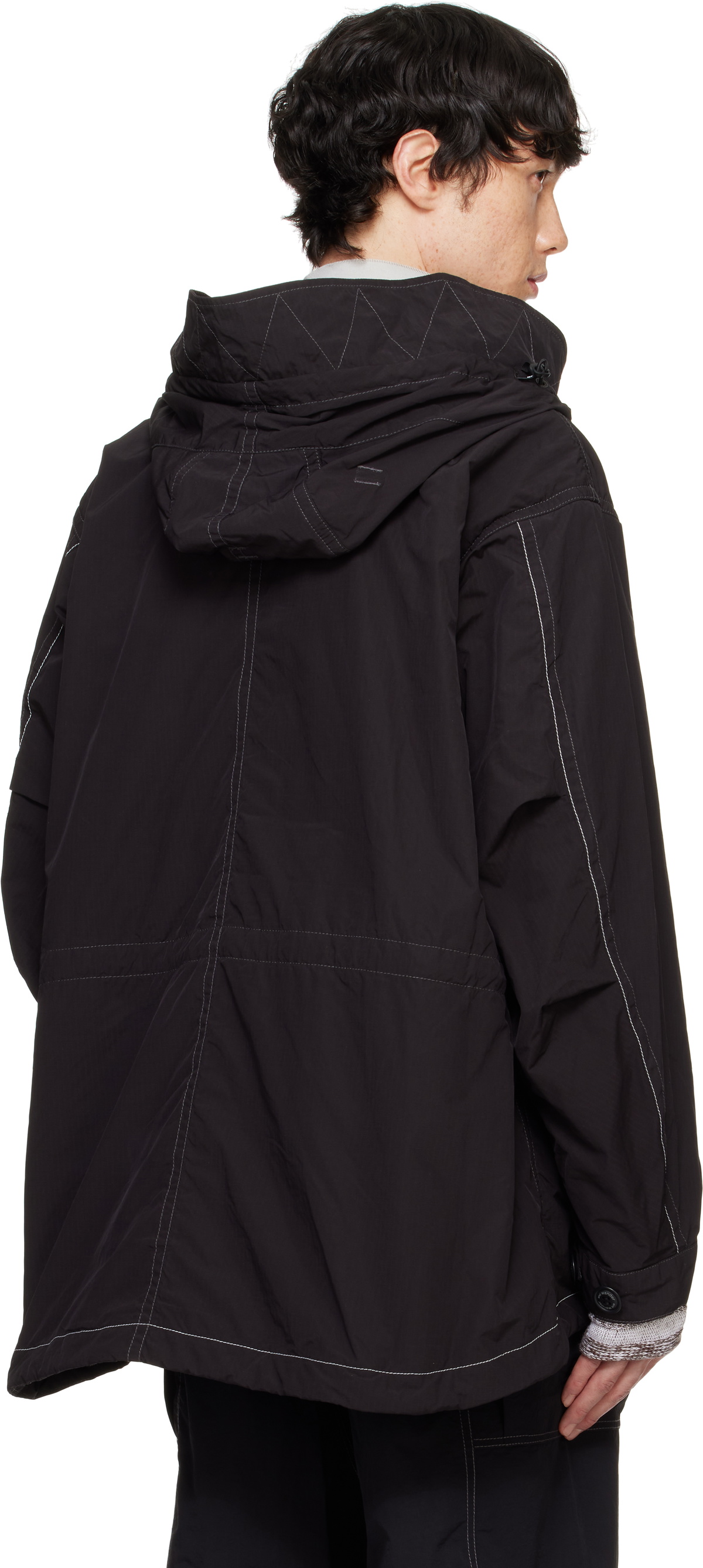 and wander Black Fishtail Octa Jacket and Wander