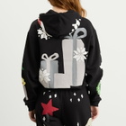 SKIMS Women's x CPFM Cotton Fleece Classic Hoodie in Onyx Gingerbread Print
