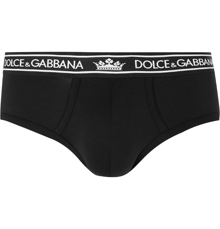 Photo: Dolce & Gabbana - Stretch-Cotton Briefs - Black