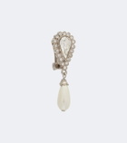 Alessandra Rich Crystal-embellished faux pearl clip-on earrings