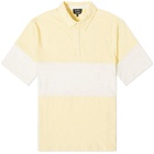 A.P.C. Men's Kenneth Colourblock Polo Shirt in Light Yellow/White