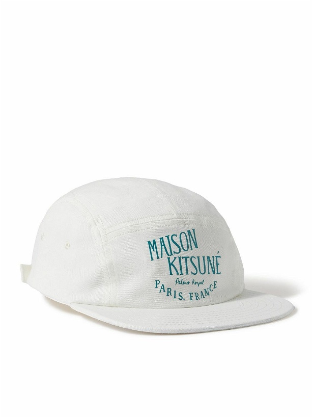Photo: Maison Kitsuné - Logo-Print Cotton-Twill Baseball Cap