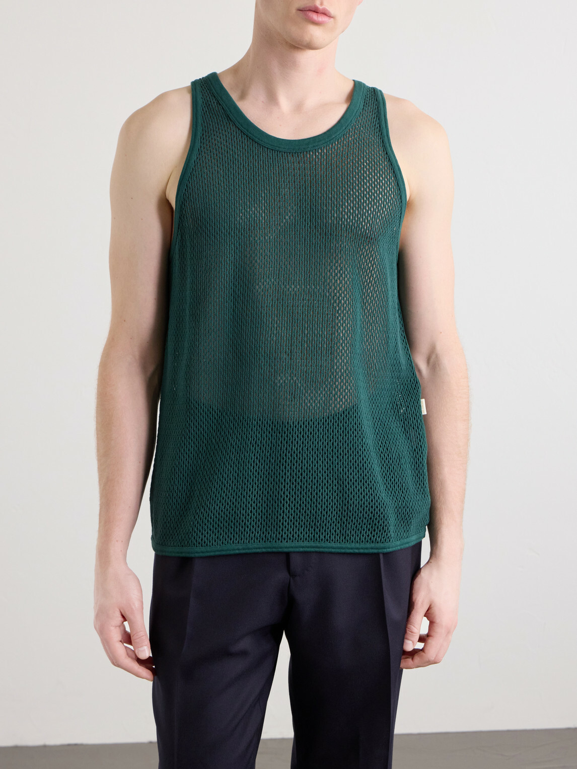 Aimé Leon Dore - Open-Knit Cotton Tank Top - Green