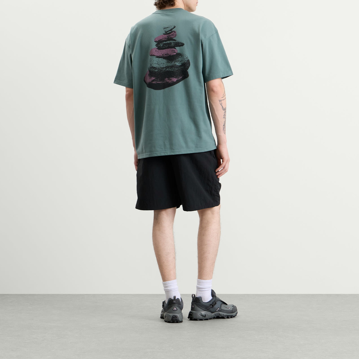 Nike Men's ACG Stacked Rocks T-Shirt in Mineral Slate