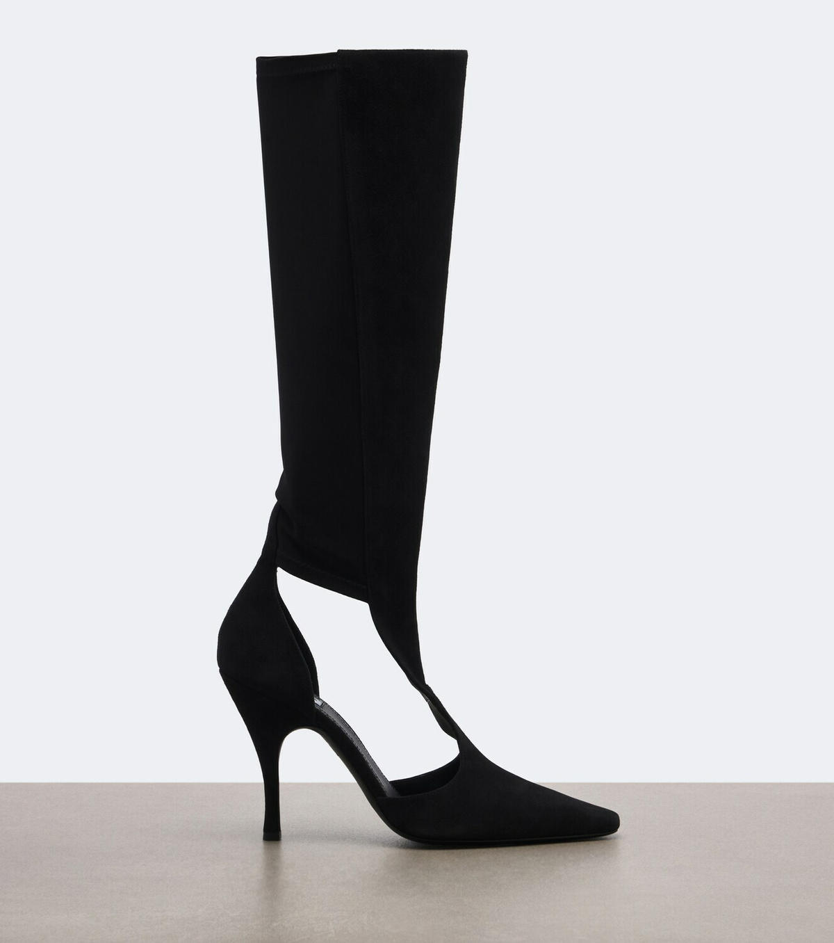 Alaïa Cut-out suede knee-high boots