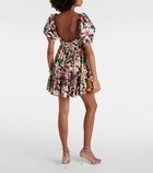 Agua by Agua Bendita Alaria Rocio ruffled floral minidress