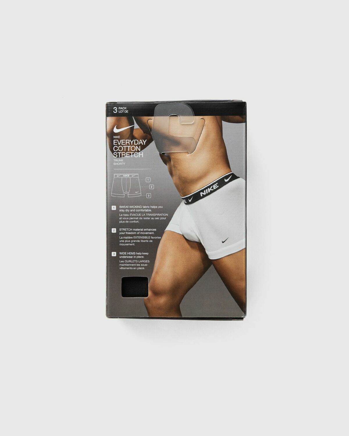 Nike EVERYDAY COTTON STRETCH TRUNK 3PK Multi-color Mens Boxers & Brief